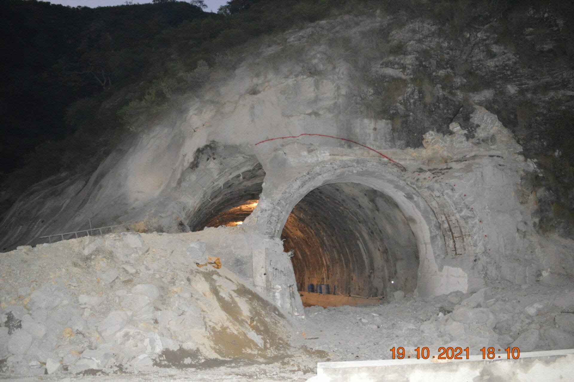Construction of Wider Section Tunnel No. 5