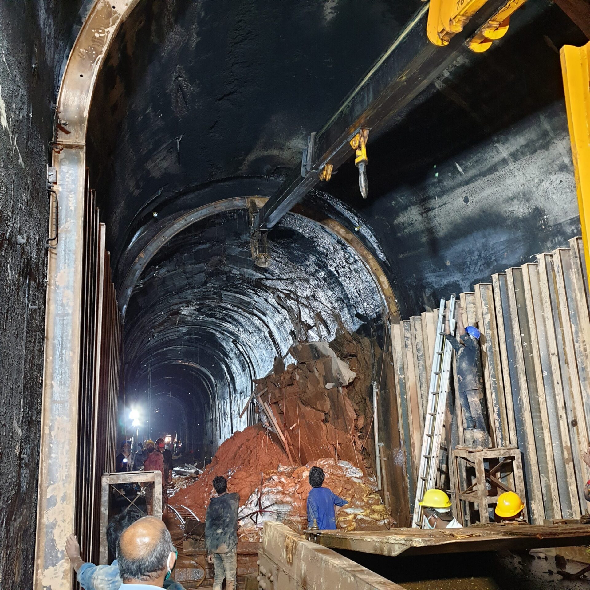 Restoration work in Pernem Tunnel