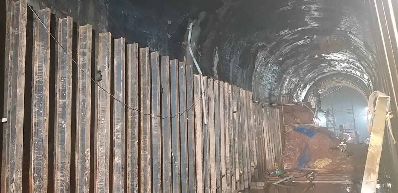 Restoration work in Pernem Tunnel